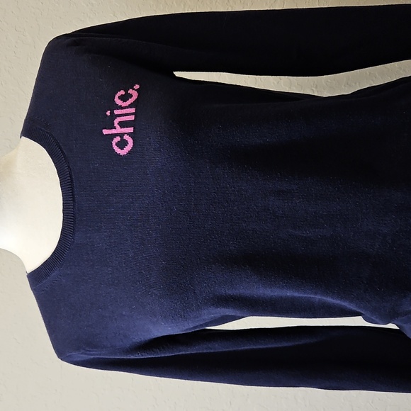 Banana Republic Factory Sweaters - Banana Republic Navy Crew Neck Sweater, Size Medium "CHIC."